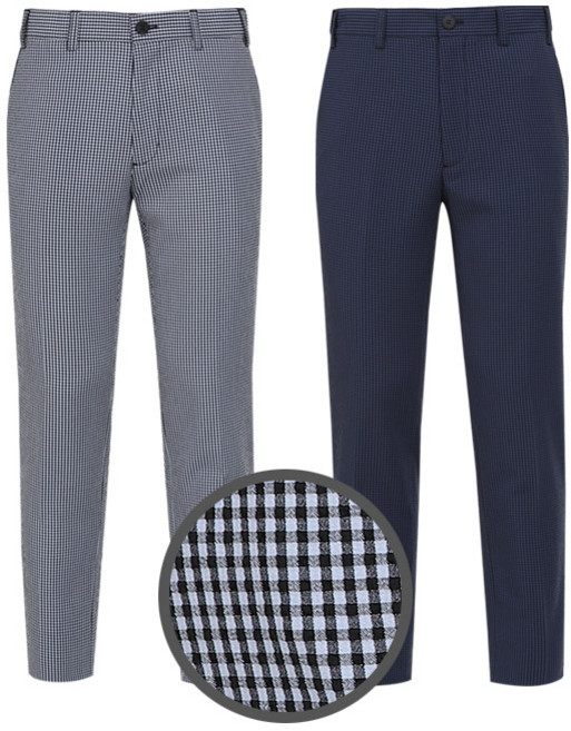 마스터베어 허리밴드 지짐이 체크 골프바지 COR10094