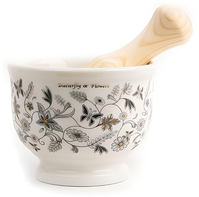 골든벨금속 버터플라이 도자기 절구통, 1개