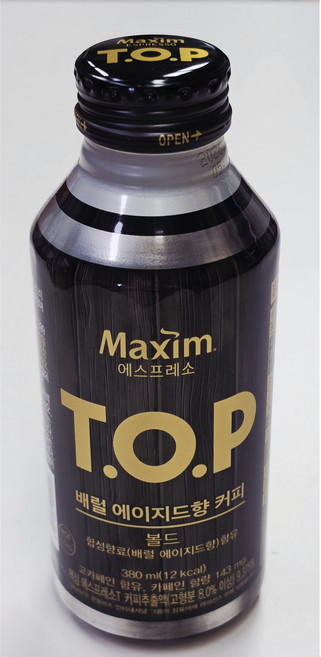 맥심 TOP 배럴 에이지드향 커피 볼드 380ml, 12개