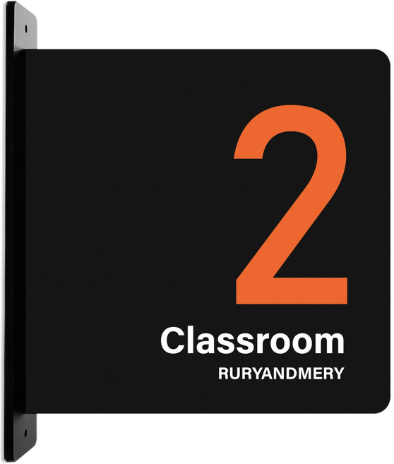 루리앤메리 돌출 안내판 171 교실 진료실 룸번호 표지판 학원 병원 팻말, 검정