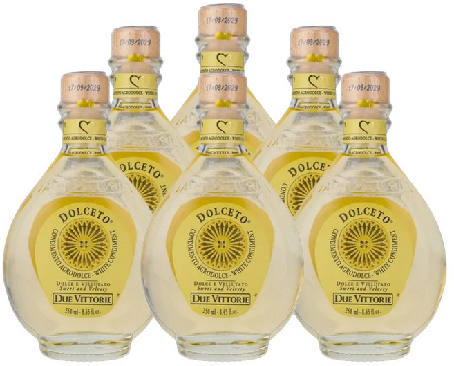 두에비토리에 돌체토 화이트 콘디멘토 발사믹 식초 화이트와인비네거, 6개, 250ml