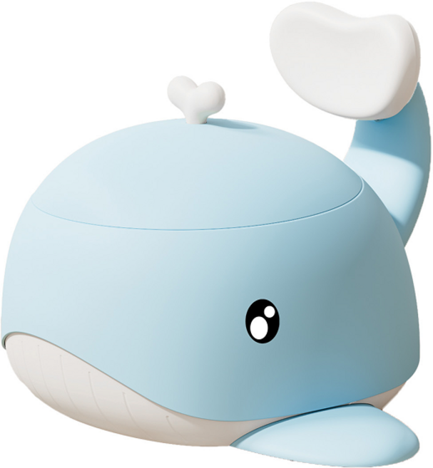 휴대용 아기 고래 접이식 유아 변기, 블루