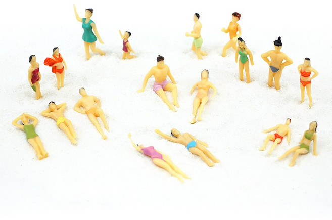 디오라마 테라리움 피규어 바캉스 여름 인물 수영복 수영하는 사람 모형 미니어처 3종 택1, B타입_1:75(12P), 1개