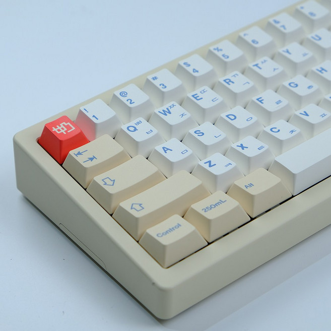 키캡디자인 두유키캡 소이밀크 체리 한글각인 PBT 1.7mm 염료승화 기계식키보드 독거미 앱코, 체리 한글