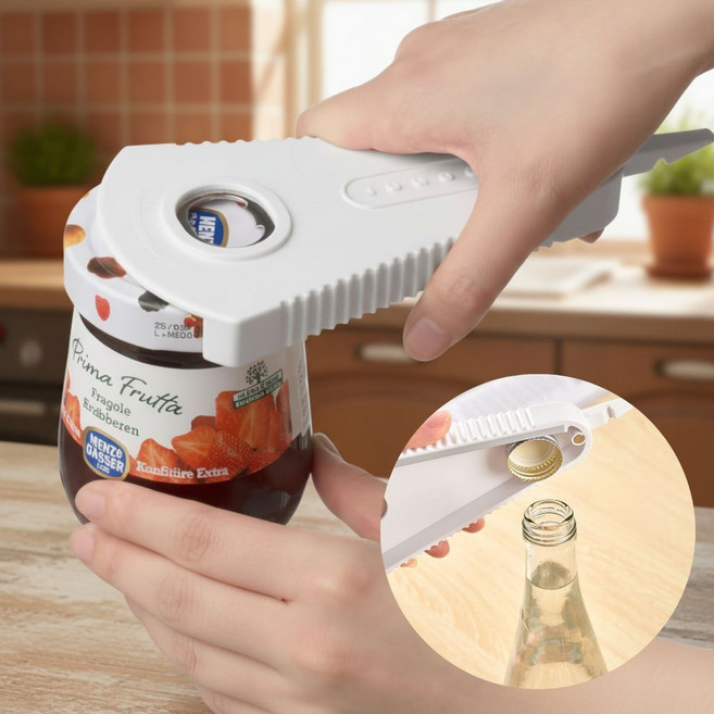 풀업민 만능 다용도 뚜껑 오프너, 1개, 화이트