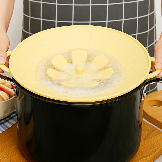 오라플 버블가드 실리콘 물넘침방지 냄비뚜껑 2종세트, 1세트