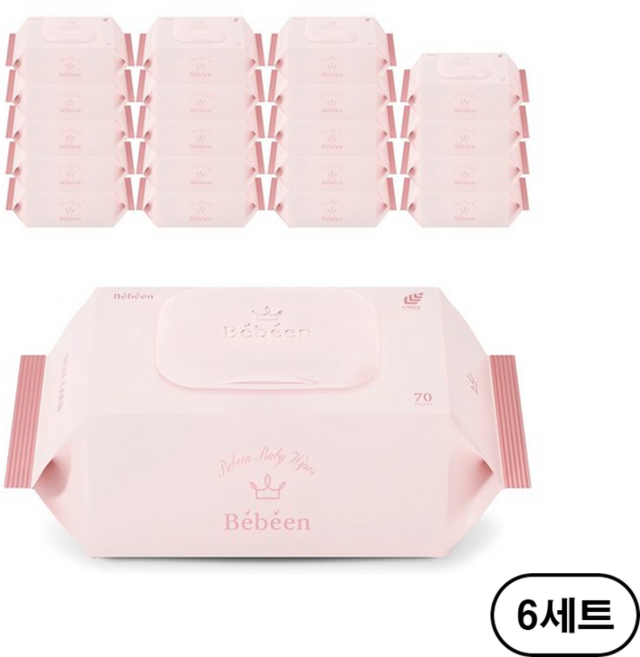 베베앙 로즈 골드 유아물티슈 캡형, 75g, 70매, 120개