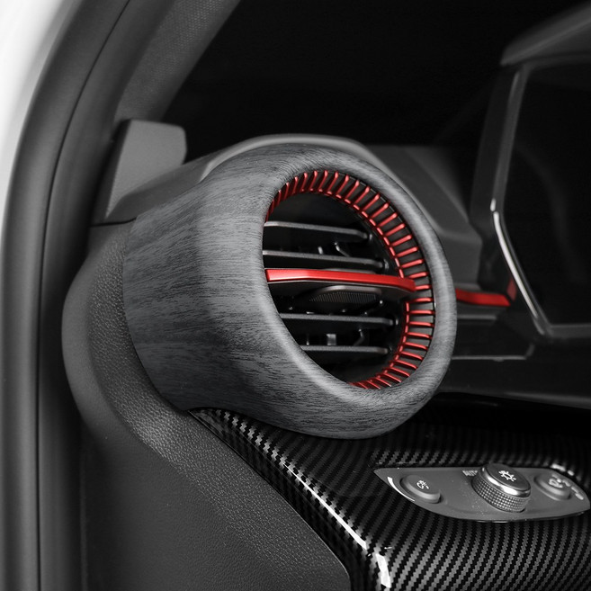 유투카 호환 트랙스 크로스오버 튜닝 용품 실내 카본 몰딩 사이드 송풍구 커버, 우드 2Pcs