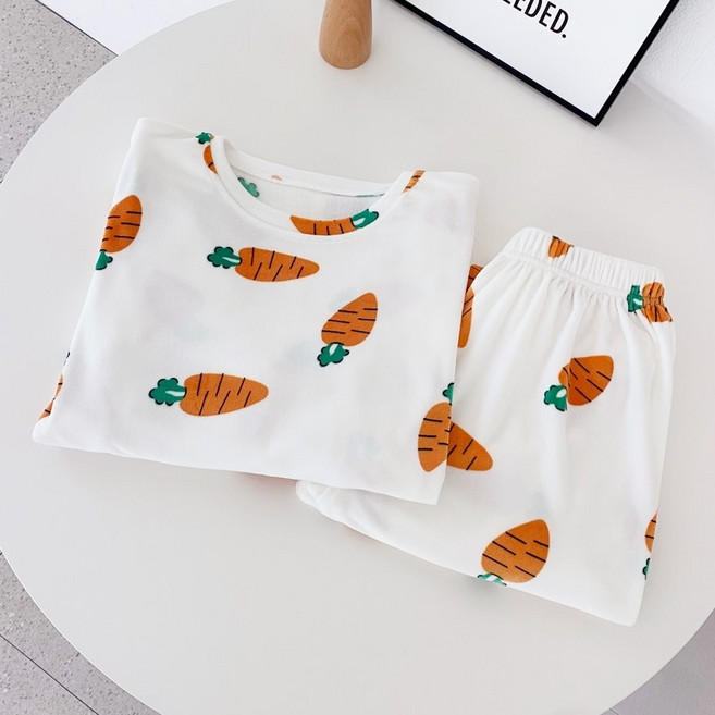 남녀공용 울트라 압축기모 사방스판 극세사 수면 겨울 잠옷 홈웨어 세트