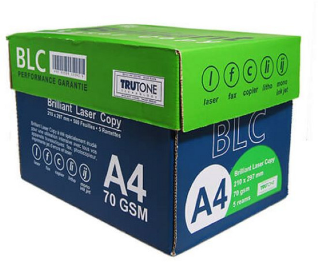 TRUTONE Brilliant Laser Copy 影印紙 BLC A4 70gsm 500張/包, 1箱, A4 5包/箱
