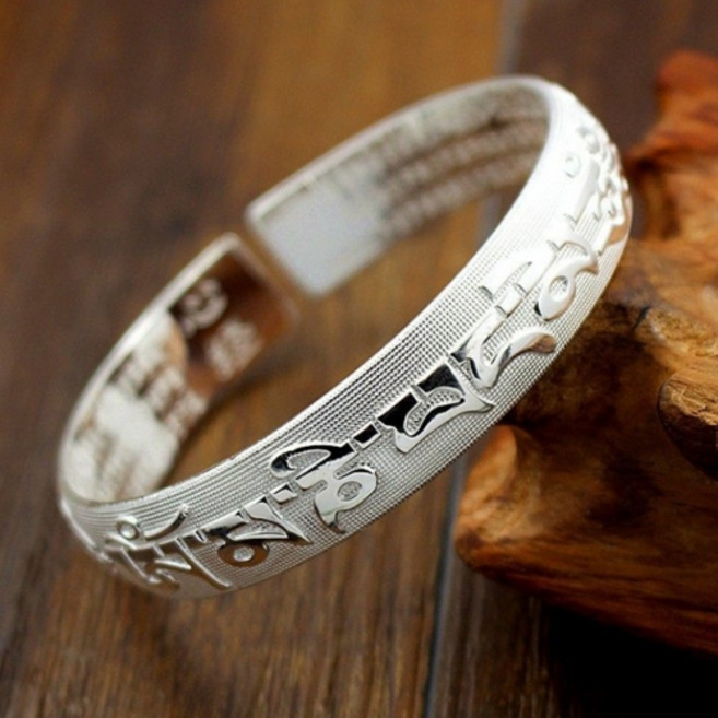 (건강 행운 행복) S925은합금 만트라 비휴 팔찌 S14