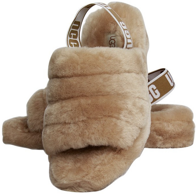 어그 23SS 여성 플러프 예 슬라이드 슬리퍼 1095119 CHESTNUT