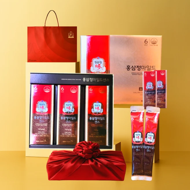 정관장 6년근 홍삼정 에브리타임 마일드 스틱 30포 센스 +쇼핑백 설 명절 부모님 면역력 건강선물, 1개, 300ml - 쿠팡