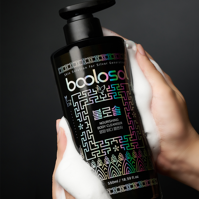 불로솔 천연 바디워시 고보습 저자극 체취 노인냄새 제거, 1개, 550ml