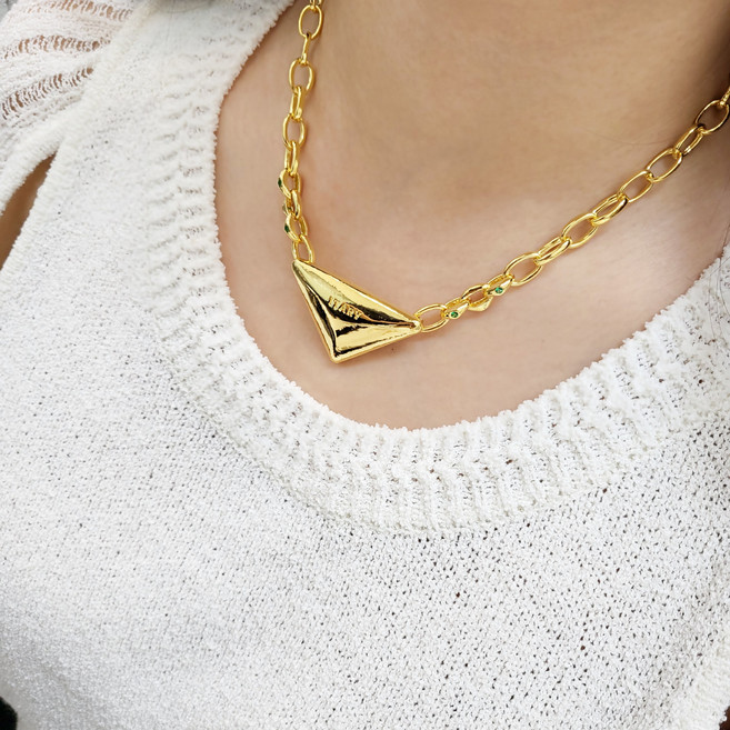 24k 순금 남자 여자 목걸이 10(37.5g) 트라이앵글