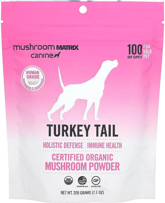 Mushroom Matrix Canine 구름버섯 유기농 인증 버섯 분말 50lb 반려동물용 강아지 및 고양이용 200g(7.1oz), Mushroom Matrix Canine 구름..., 1개 - 쿠팡