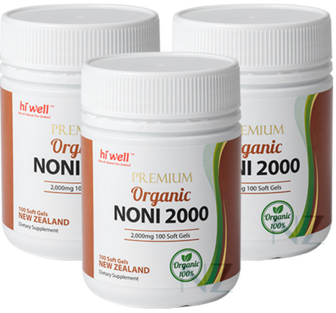 하이웰 프리미엄 유기농 노니 2000 100소프트젤 3세트, 100정, 3개