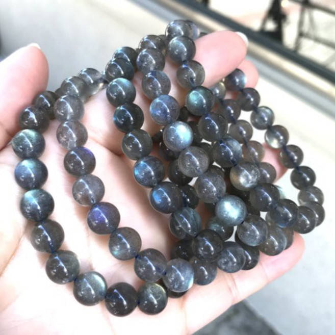拉長石手鍊 9mm圓珠 光譜石手串