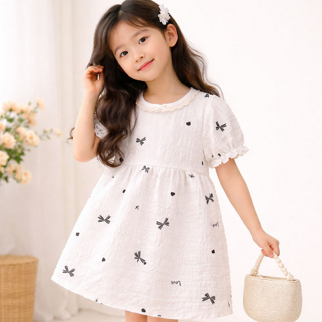 소소키즈 여아 플라워 반팔 원피스 아동 키즈 주니어 여름 드레스