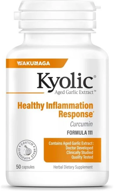 Kyolic Aged Garlic Extract Formula 111 Healthy Inflammation Response* Curcumin 50 Capsules, 1개, 50정 - 쿠팡
