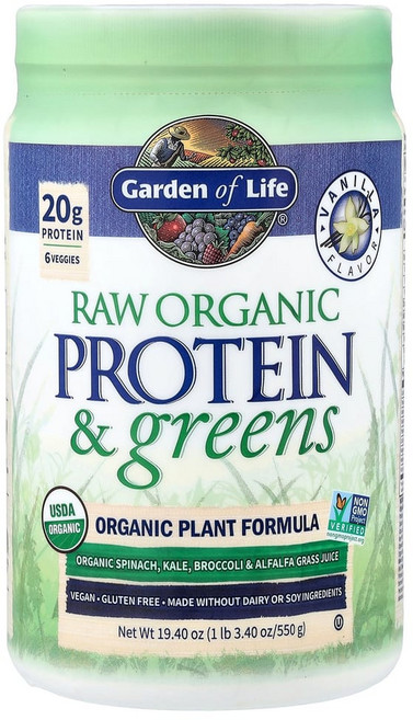 가든오브라이프 생 단백질 & 그린 바닐라 맛, 1개, 550g