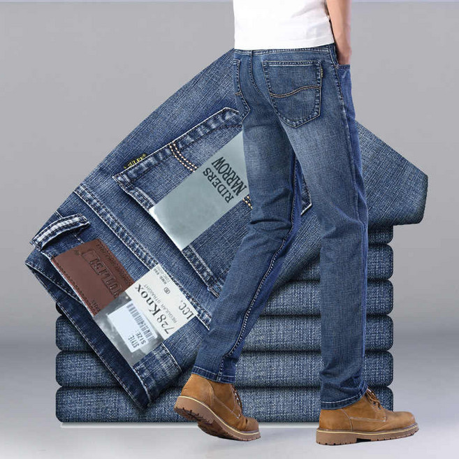 Asure 남자 스판 청바지 슬림핏 데님 청바지 봄 가을 일자 팬츠 빅사이즈