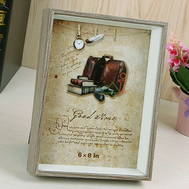 엔케이디 접이식액자 6x8 우드 프레임 액자, 1개