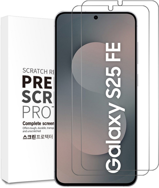 벌크온 갤럭시 S25 FE 국산 PET 플랫핏 평면 액정 보호 필름, 2개