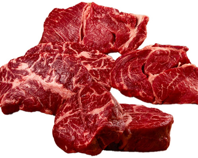 [헤비스테이크] 선물세트 1.1kg 모둠스테이크 세트(부채살2팩+토시살2팩+등심1팩+꽃등심1팩) 선물포장 (냉장 당일발송), 1개