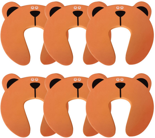 아이끌레 문쾅방지 애니멀 도어쿠션 곰, 혼합색상, 6개