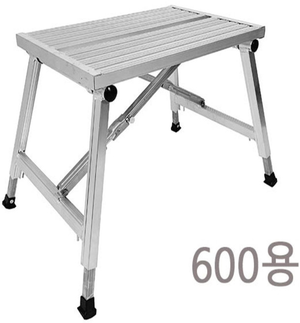 알루랙 알루미늄 사다리 일자형 도배우마 다리 높이조절 접이식 우마사다리, 1개