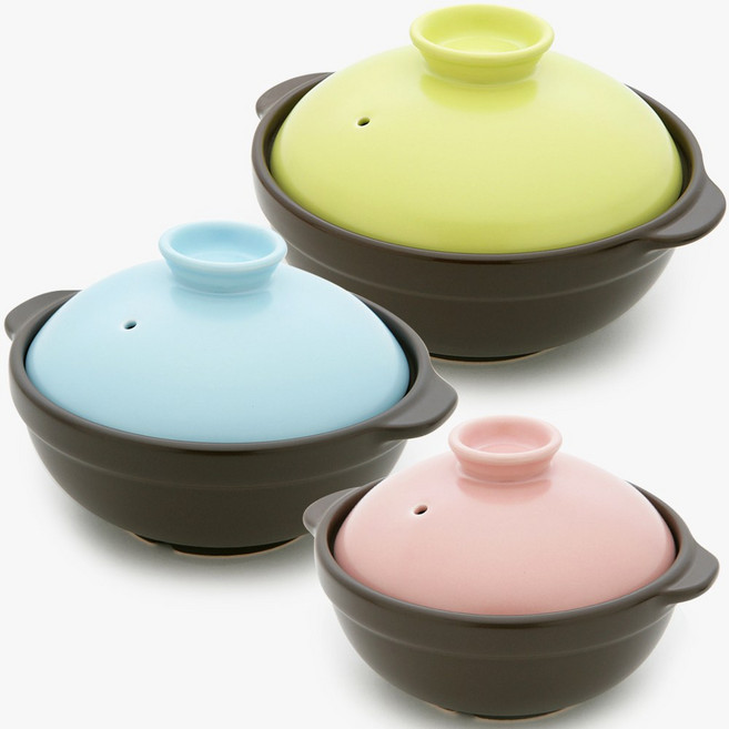 네오플램 모모 파스텔 뚝배기 3종세트(13+16+18cm), 1세트, 뚝배기 3종, 18cm