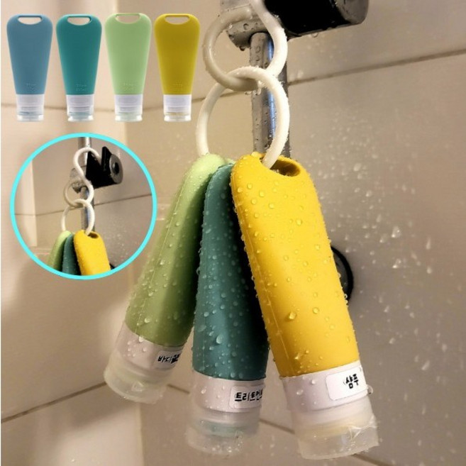 셀렉토 휴대용 수영장 튜브형 실리콘 공병 세트 90ml, 1개, 4개 공병 세트