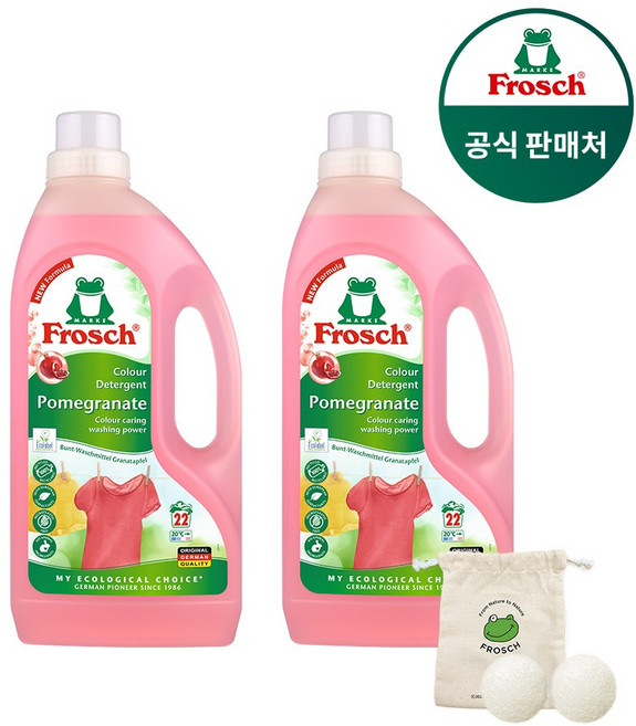프로쉬 독일 세탁세제 1.5L 2개 드라이볼 구성, 석류+석류