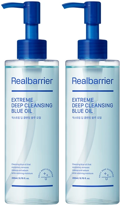 리얼베리어 익스트림 딥 클렌징 블루 오일, 2개, 200ml - 쿠팡