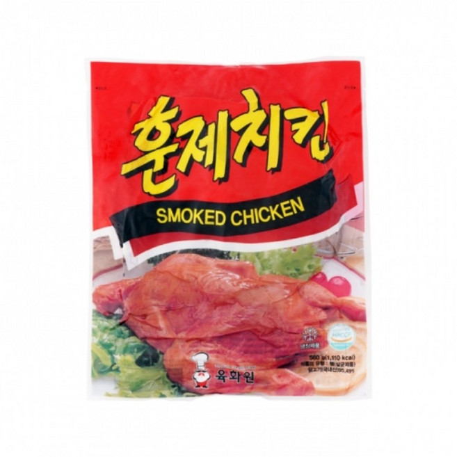 육화원 이푸드 훈제치킨 8호, 5개, 560g