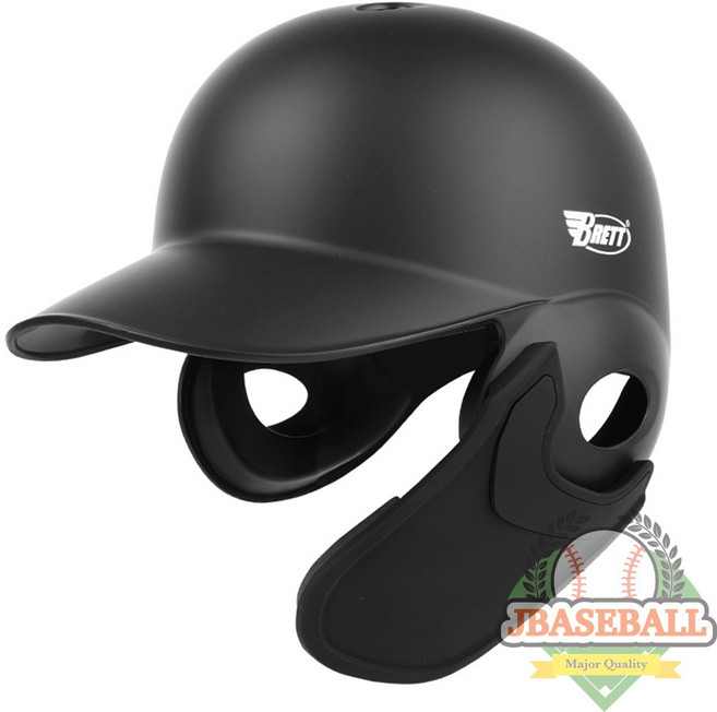 브렛 야구헬멧 양귀검투사헬멧 무광블랙 BH07, 좌타자용(우귀), 1개