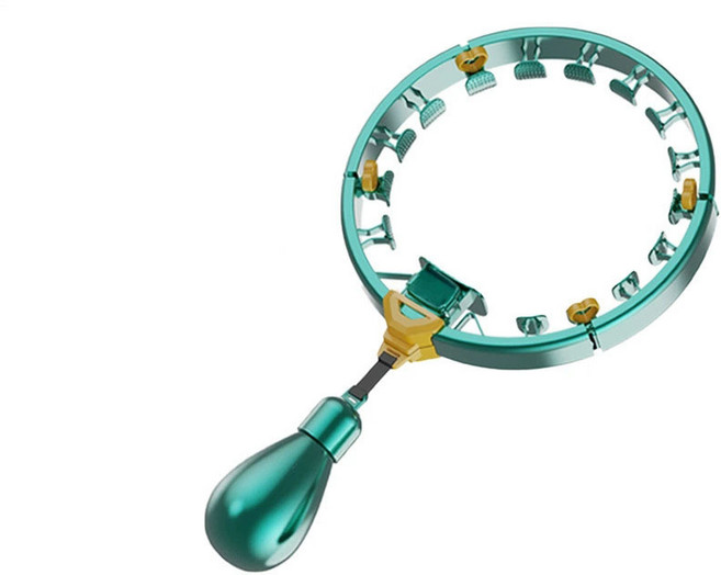 스마트 훌라후프 다이어트 마사지링, 1개, 그린
