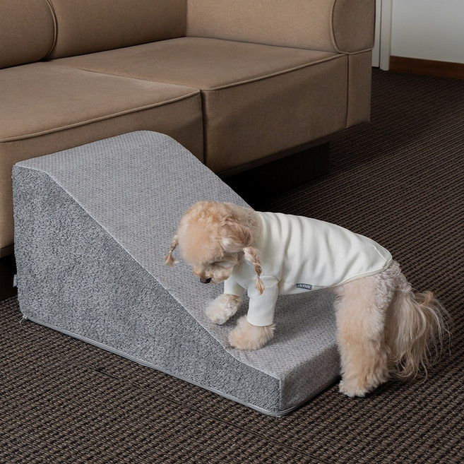 슈퍼펫 강아지계단 논슬립 미끄럼방지 슬라이드 스텝, 1개, 스톤그레이