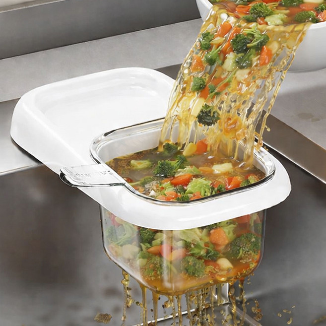 모디홈 싱크대 음식물 쓰레기 거름망 분리형 거치대, 2개, 화이트