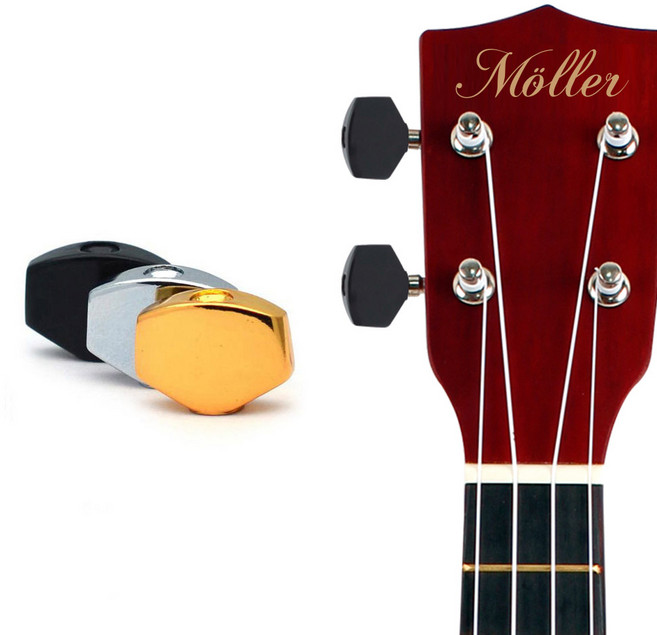 우쿨렐레 헤드머신 노브 줄감개 손잡이, 블랙, 1개