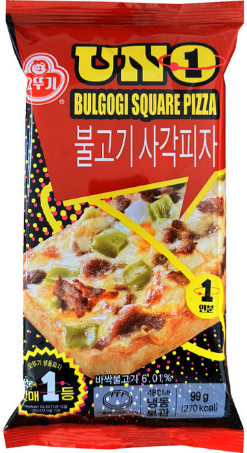 프리미엄 UNO 불고기 사각피자 (냉동) 99g x 30개