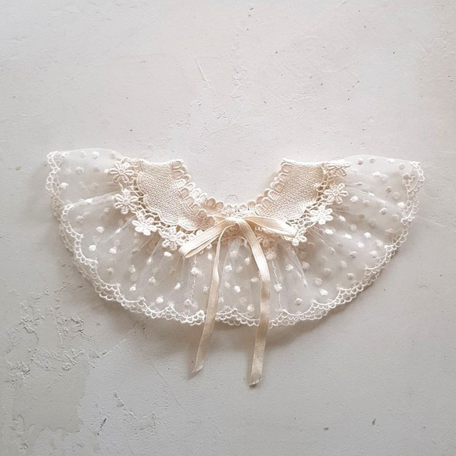 레이스 카라 케이프 CC 여자아기 돌백일 페이크 넥