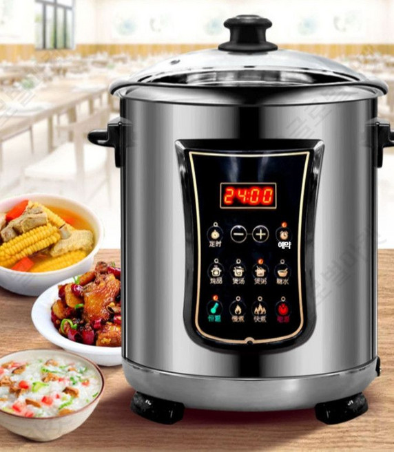 전기곰솥 대용량 육수끓이기 업소용 급식 휴대용 장국통 뷔페 캠핑 차박 기숙사 원룸 자취방 멀티 가정용 전골 다기능 라면 멀티쿠커, 전기냄비 12L