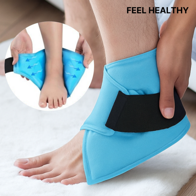 건강느낌 발목 냉온찜질팩 아이싱 보호대 얼음찜질 온찜질 근육완화, 1개, 스카이