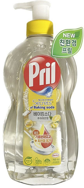주방세제 프릴 청소용 레몬향주방세제 베이킹소다세정제, 700mL, 1개