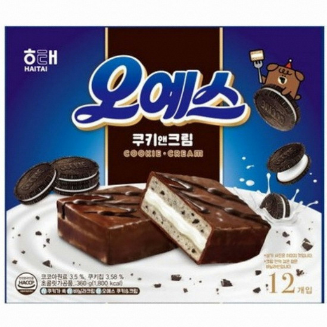 해태제과 오예스 쿠키앤크림 입, 12개, 360g