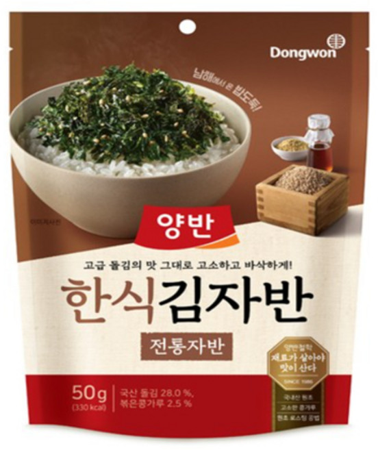 양반 한식 김자반 전통자반, 2개, 50g
