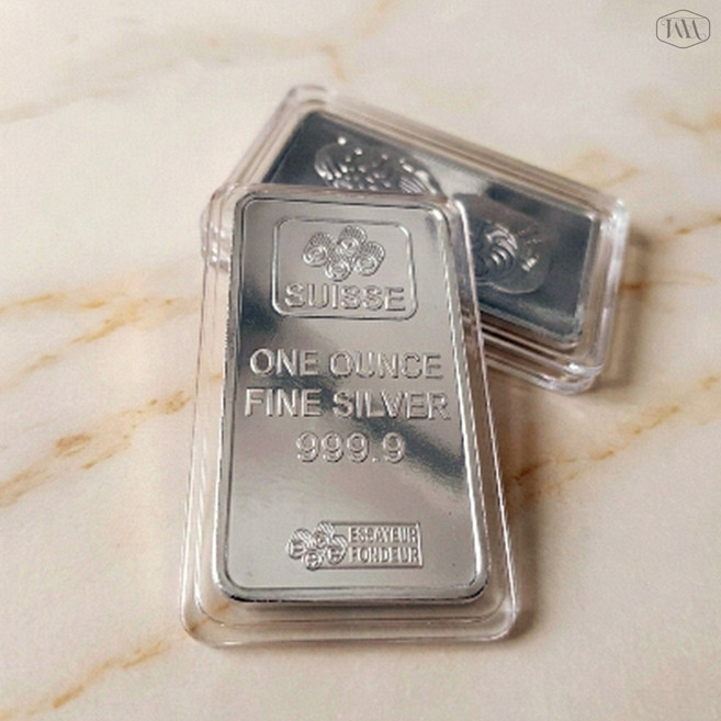 가짜 은 장식용 모형 실버바 금전운 은괴 기념품 촬영 소품용