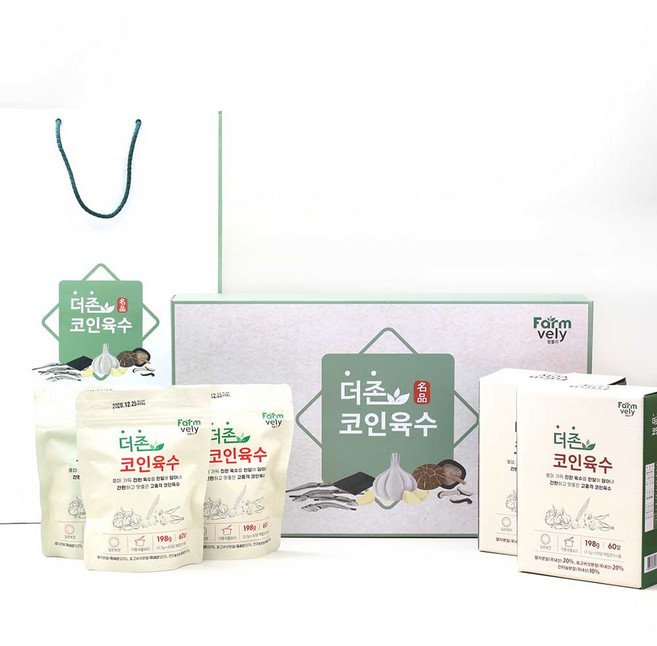 팜블리 나도 요리왕 더존 한알 육수 선물세트 (깊은맛 180알 선물포장 종이백 증정), 1개, 594g